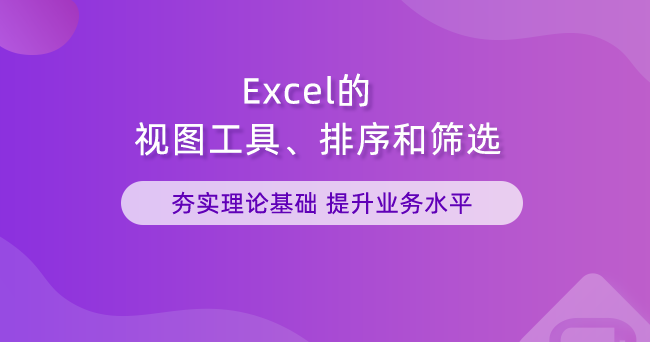 Excel的视图工具和排序和筛选